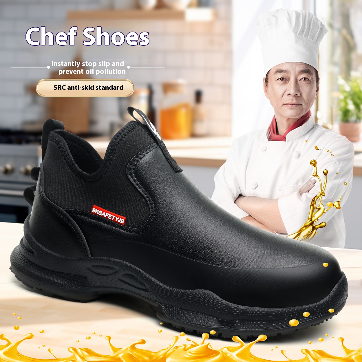 Kitchen Gadgets For Men - Shevalues ​​男性 Eva 下駄男性シェフシューズノンスリップキッチンシューズ作業靴耐油防水性と耐摩耗性のゴム靴