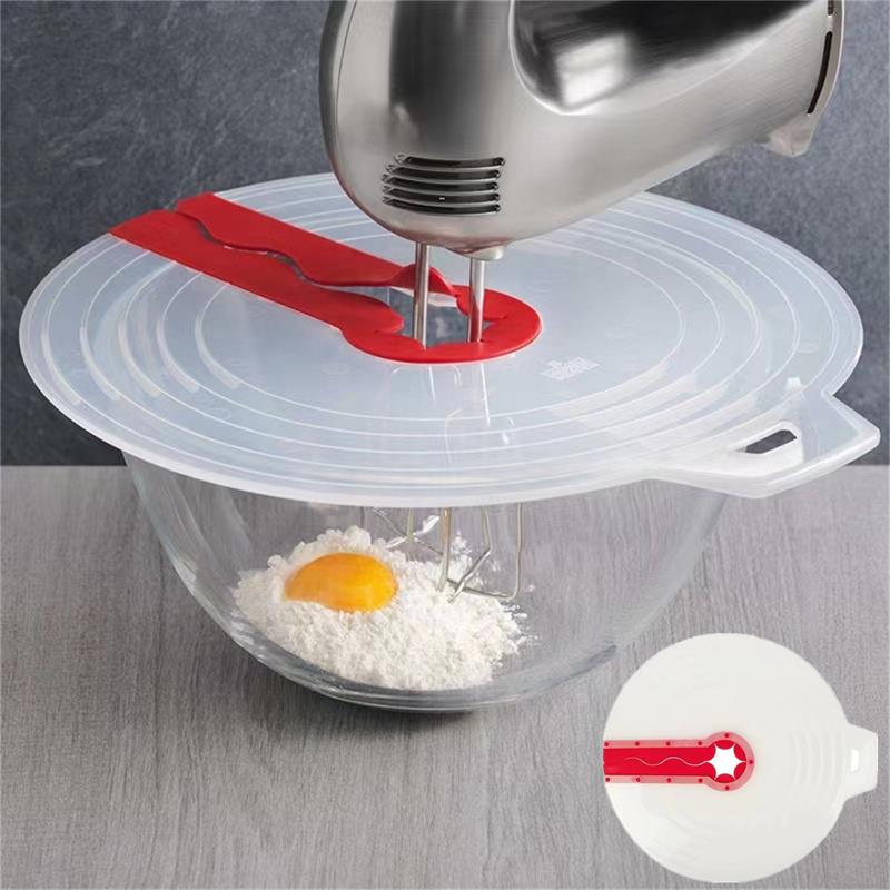 Kitchen Gadgets Design - ビートエッグミキサーカバーミキサースプラッターガード泡立て器ミキシングボウル蓋シリコンアンチスプラッシュカバー調理用品キッチン用