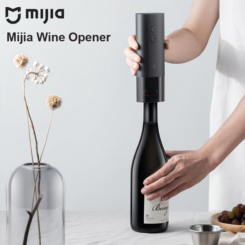 Kitchen Gadgets Electric - Mijia 電動ワインオープナー乾電池式自動赤ワインボトルキャップオープナーキッチンアクセサリーガジェット