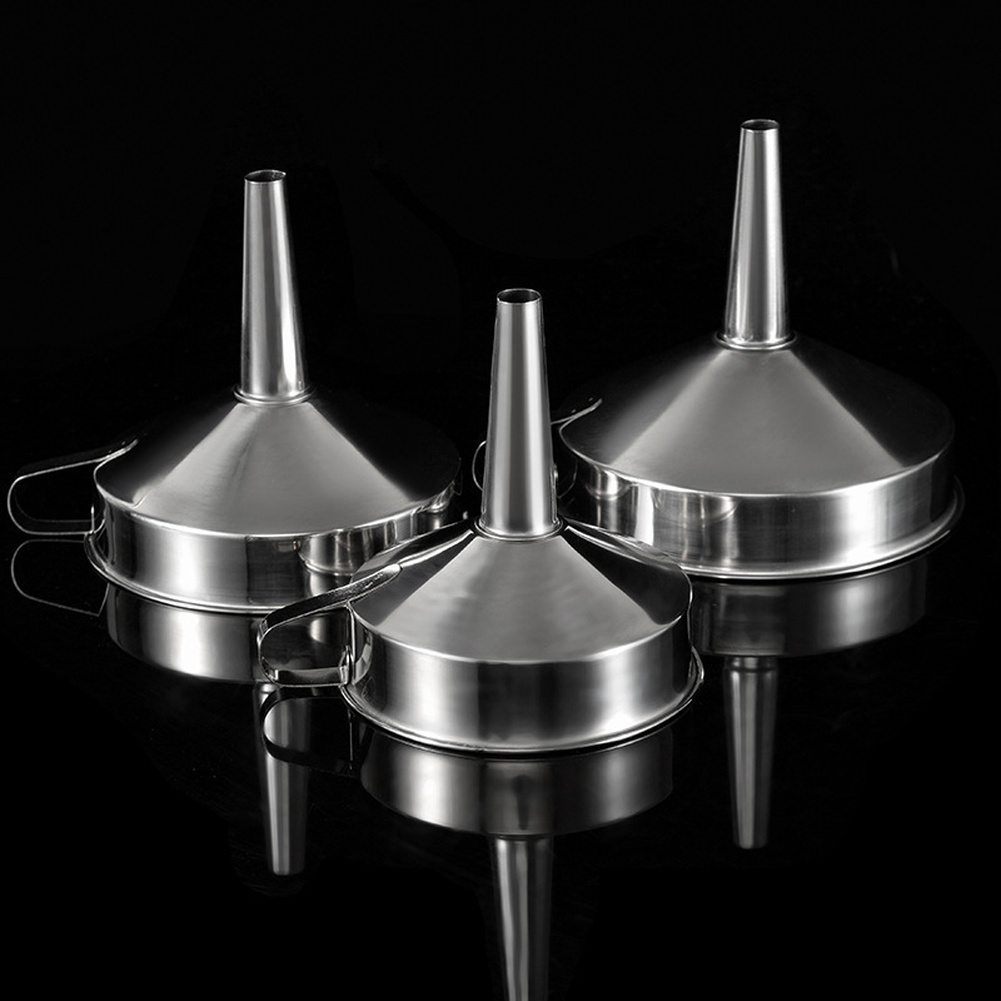 Kitchen Gadgets Design - 1Pc ステンレス鋼食用油漏斗広口キッチンアクセサリーバービールオイルポット液体粉末転送キッチンツール