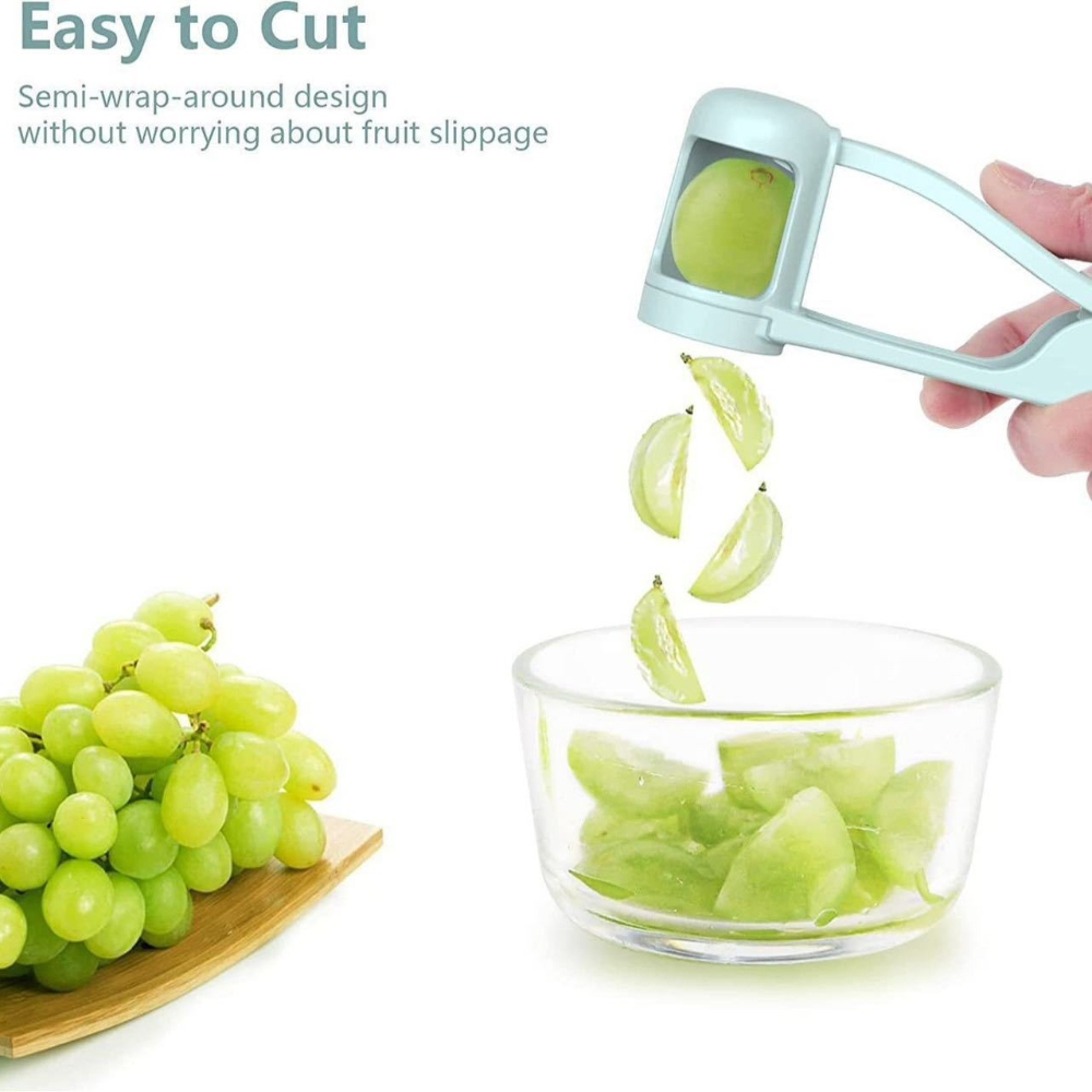 Kitchen Gadgets For Kids - チェリートマト・グレープスプリッター、安全なフルーツスライサー、子供用実用的なキッチンガジェット、毎日のフルーツサラダやおやつに最適