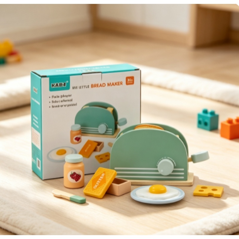 Kitchen Gadgets For Kids - 木製シミュレーショントースターおもちゃ キッズごっこ遊びキッチン朝食プレイセット 幼児 男の子 女の子 ギフト