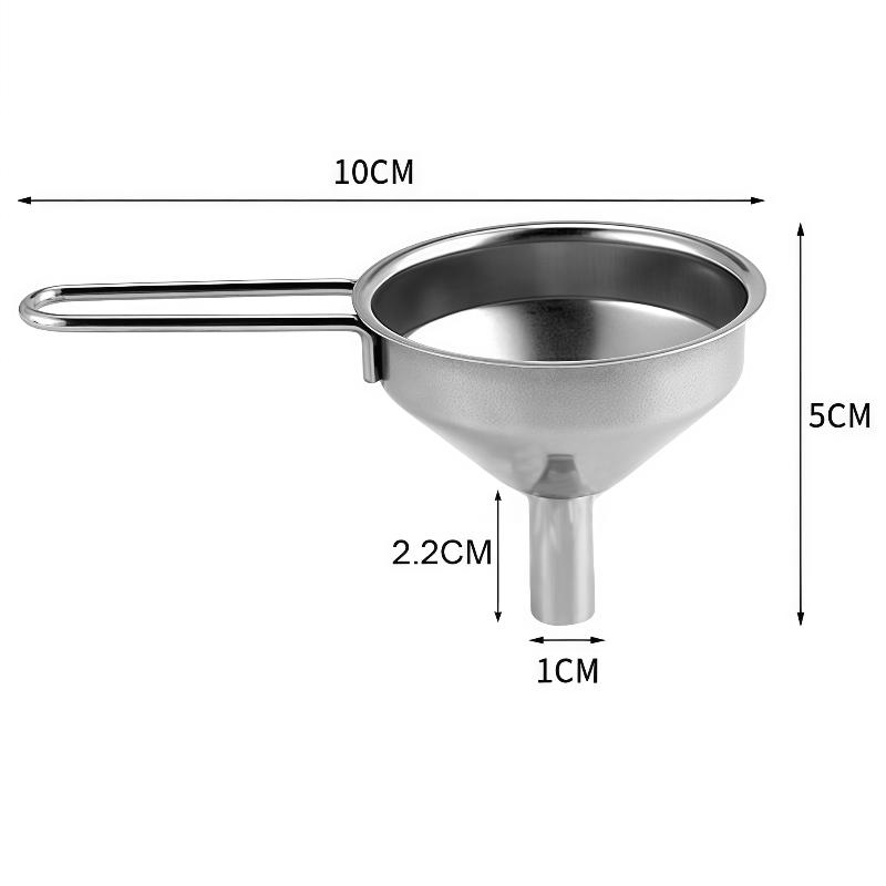 Kitchen Gadgets Design - ステンレス鋼製ハンドル付き漏斗 小型金属漏斗 ボトル充填用 酒 ワイン オイル