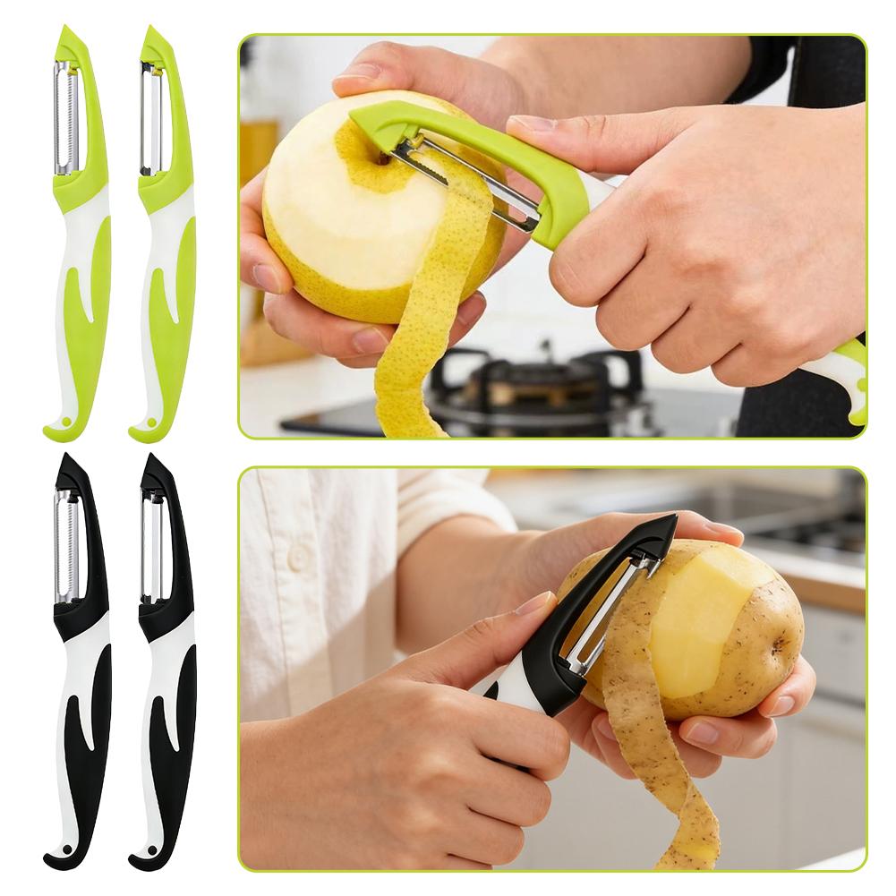 Kitchen Gadgets Design - 野菜スライサー ステンレス鋼ピーラーナイフカッター にんじんじゃがいもフルーツシュレッドグレーター 多機能ピーリングキッチンガジェット
