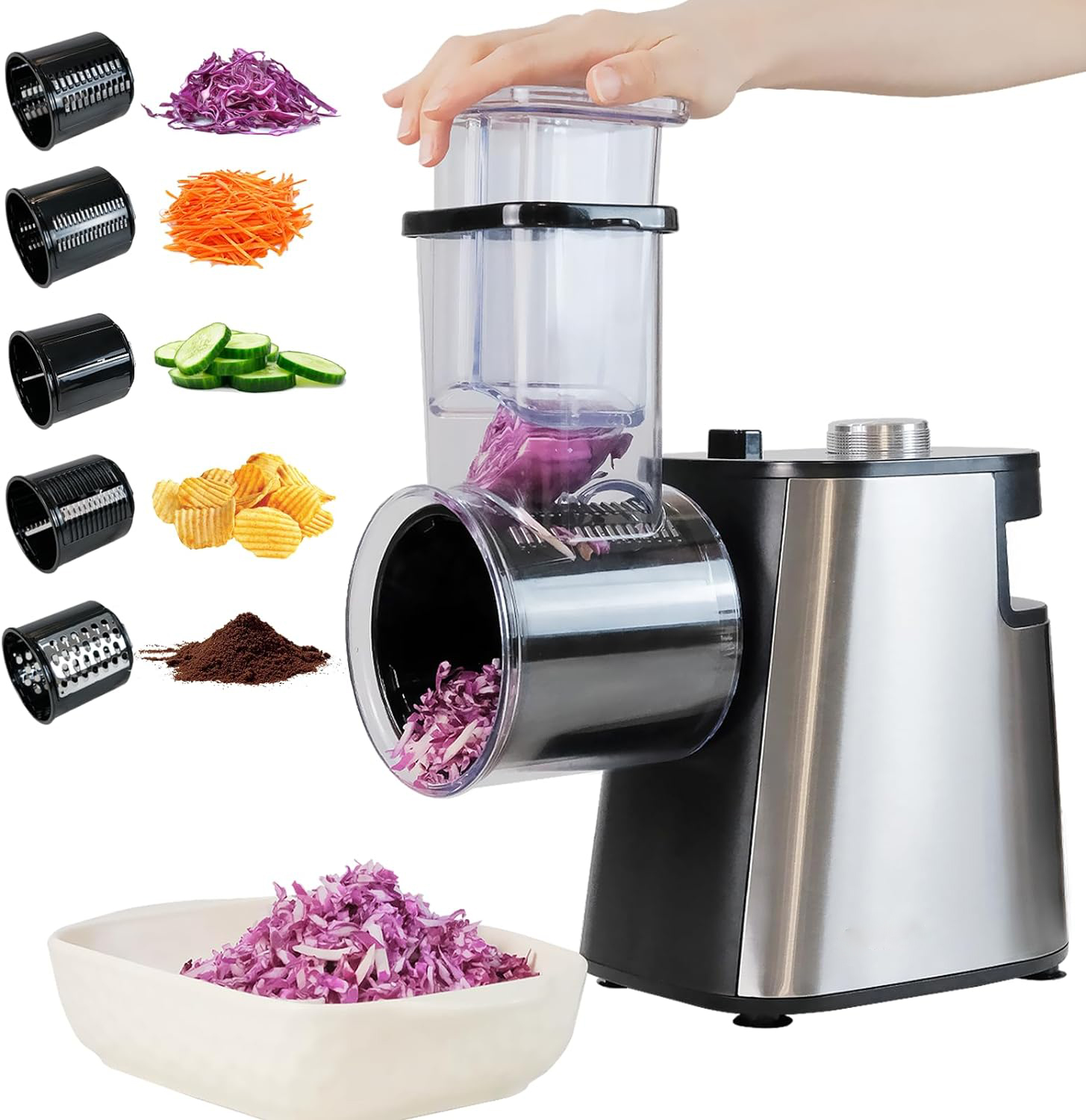 Kitchen Gadgets Electric - フードスライサー チーズグレーター キッチンガジェット 自動電動野菜カッター