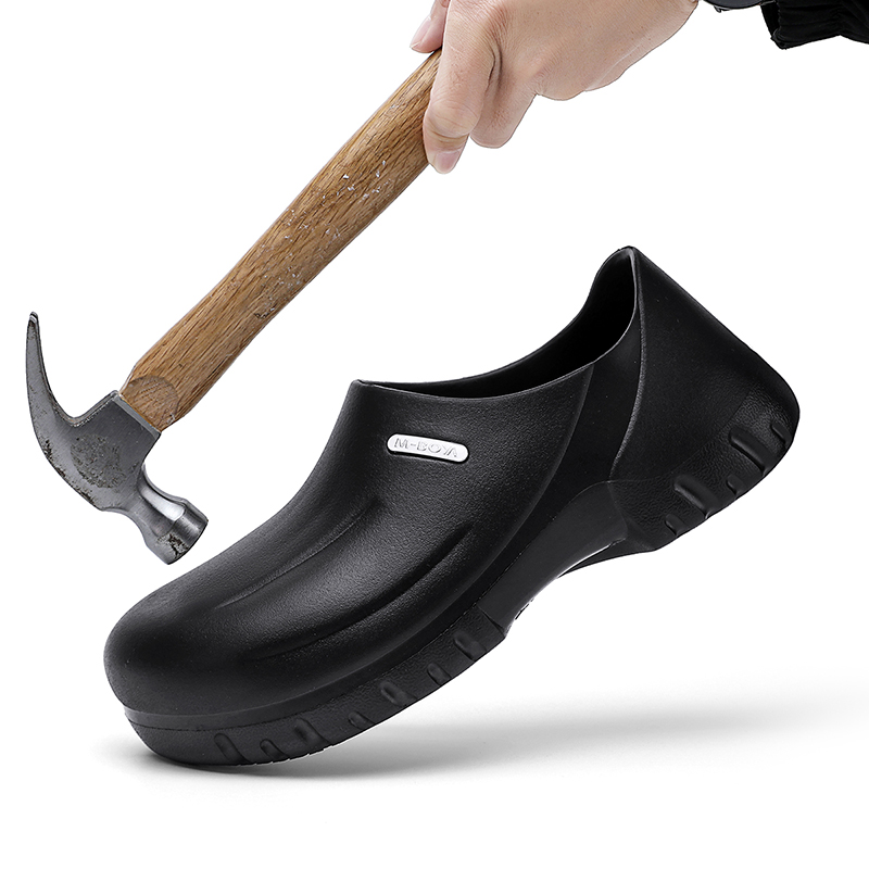 Kitchen Gadgets For Men - シェフ用クロッグシューズ、つま先保護キャップ付き、滑り止め、防水、耐衝撃性、キッチンシューズ、レストラン、看護、清掃用