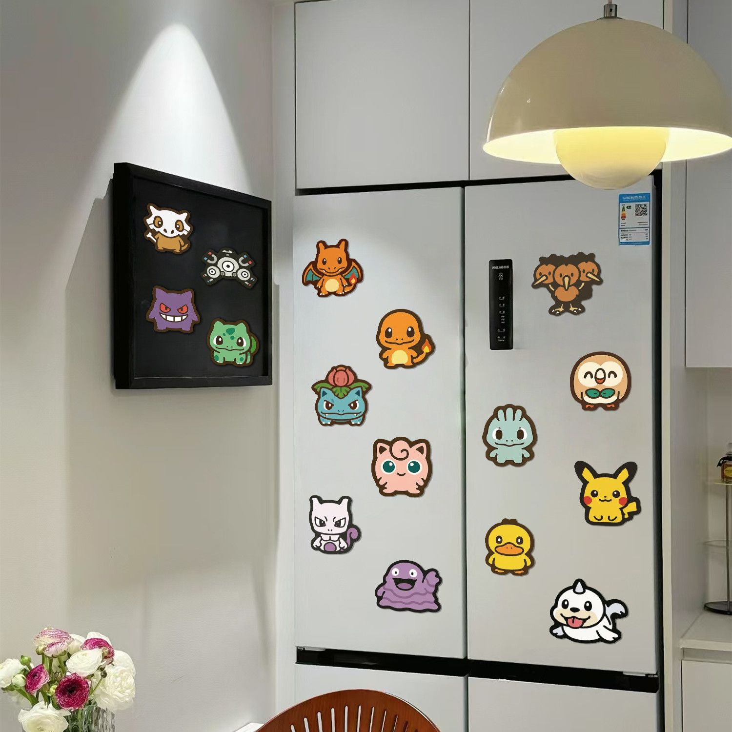 Kitchen Gadgets Wholesale - 多種類のポケモン漫画冷蔵庫マグネットPVC磁気ステッカー キッチン冷蔵庫ドア装飾 コレクタブルお土産ギフト