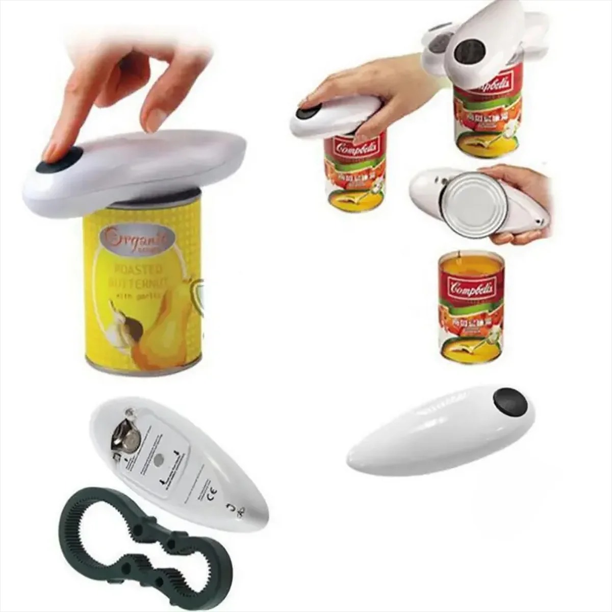 Kitchen Gadgets Electric - 電動自動ジャーオープナー 高出力缶切り機 鋭利なエッジなし キッチンガジェット缶切り器