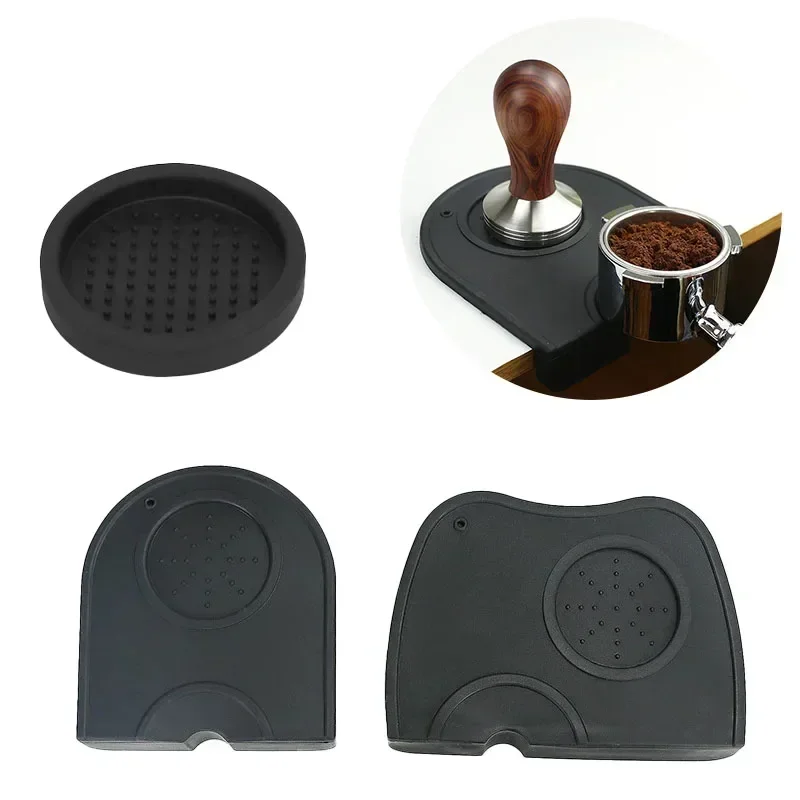 Kitchen Gadgets Oxo - コーヒーパウダーパッドノンスリップシリコーンタンピングステーションエスプレッソマットホームカフェバリスタツールブラックアクセサリーキッチン用品