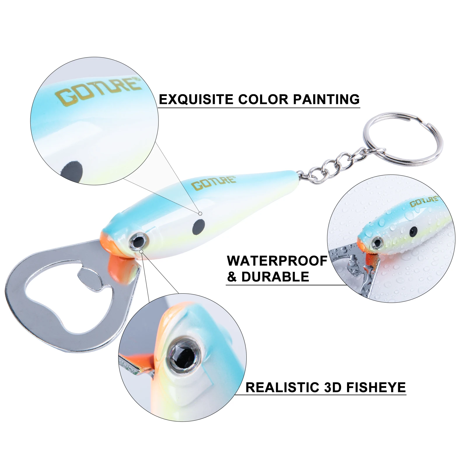 Goture 1 個釣りルアーボトルオープナー炭素鋼魚パター - Kitchen Gadgets Everyone Needs のレビューと価格
