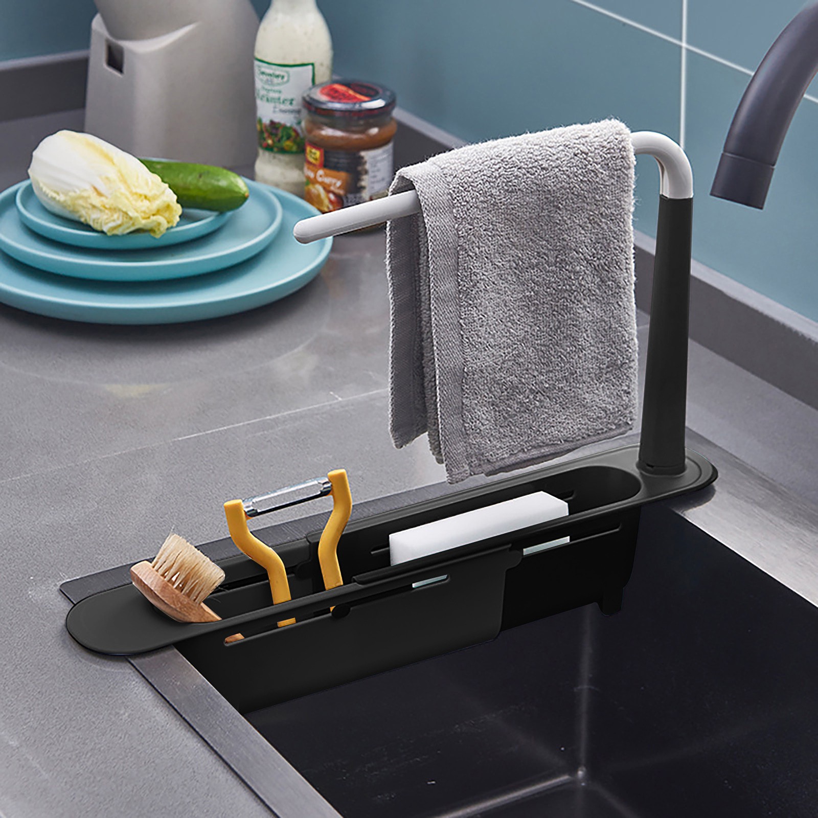 Elescopicシンクの水切り、キッチンオーガナイザー、石 - Kitchen Gadgets Everyone Needs のレビューと価格