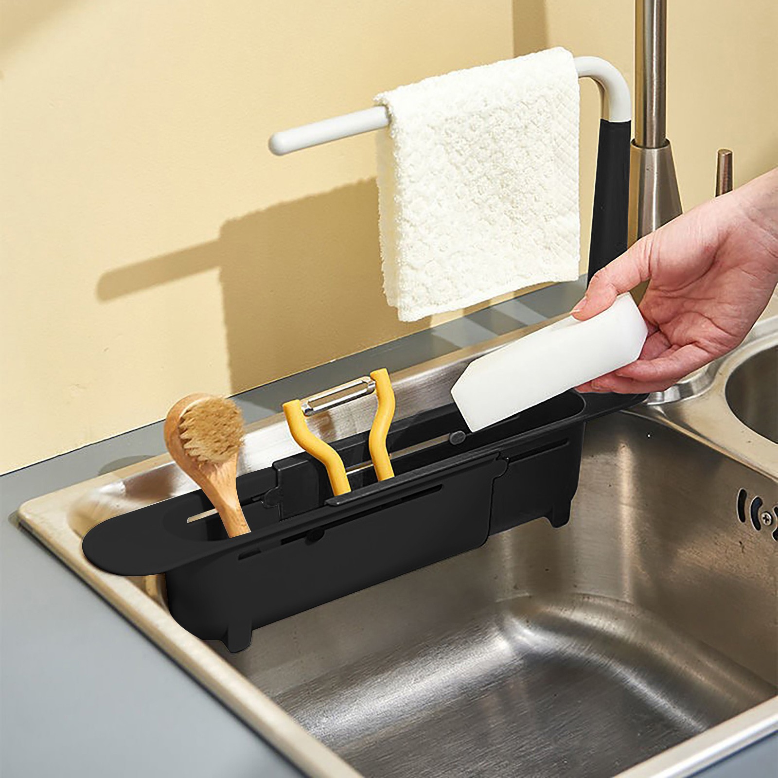 Elescopicシンクの水切り、キッチンオーガナイザー、石 - Kitchen Gadgets Everyone Needs のレビューと価格