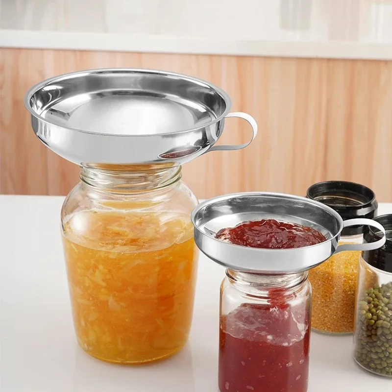 1PC 実用的な 2 サイズステンレス鋼広口缶詰漏斗サラダド - Kitchen Gadgets Design のレビューと価格