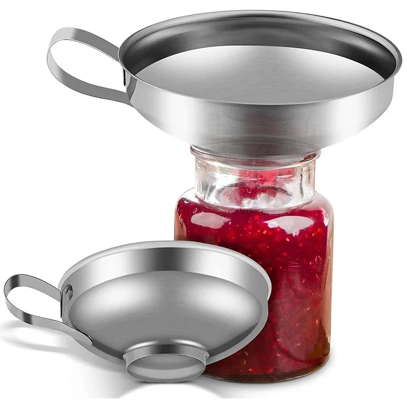 1PC 実用的な 2 サイズステンレス鋼広口缶詰漏斗サラダド - Kitchen Gadgets Design のレビューと価格