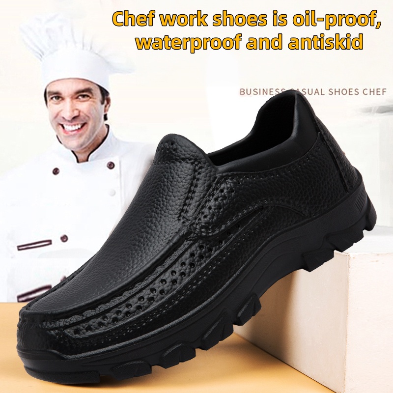 メンズシェフシューズ防水性と耐油性キッチン作業靴超軽量滑り止 - Kitchen Gadgets For Men のレビューと価格