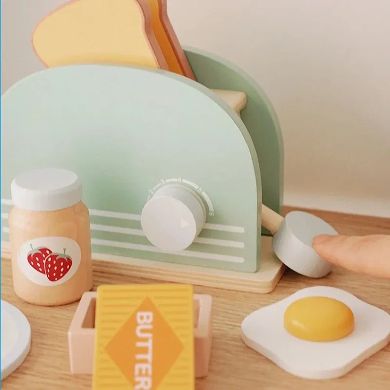木製シミュレーショントースターおもちゃ キッズごっこ遊びキッ - Kitchen Gadgets For Kids のレビューと価格