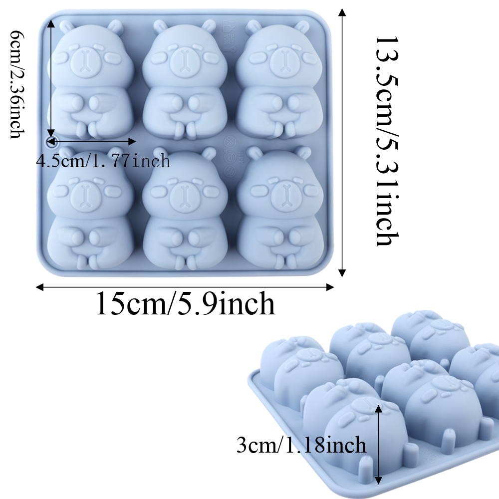 かわいいカピバラの形をしたシリコンケーキ型1個。チョコレート - Kitchen Gadgets Design のレビューと価格