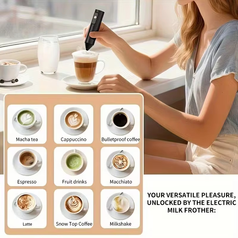 ワイヤレス充電式電動ミルク泡立て器 3段階速度調整 ハンドヘ - Kitchen Gadgets Electric のレビューと価格