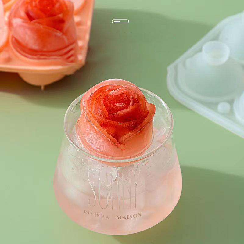 3D ローズアイスモールド 4 穴アイスキューブトレイ型花の - Kitchen Gadgets Oxo のレビューと価格