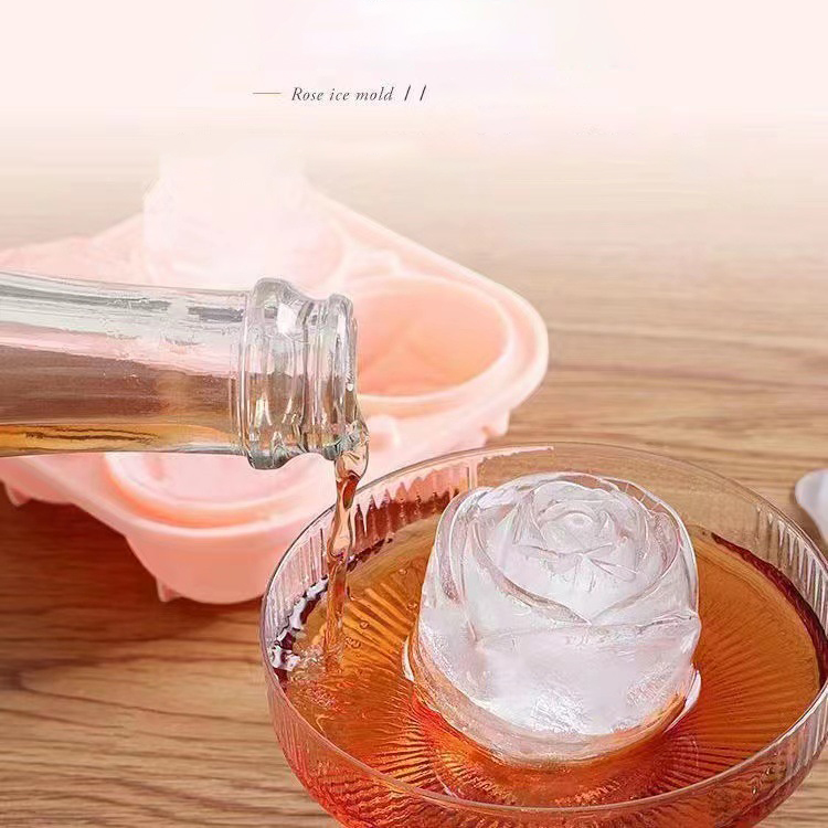 3D ローズアイスモールド 4 穴アイスキューブトレイ型花の - Kitchen Gadgets Oxo のレビューと価格