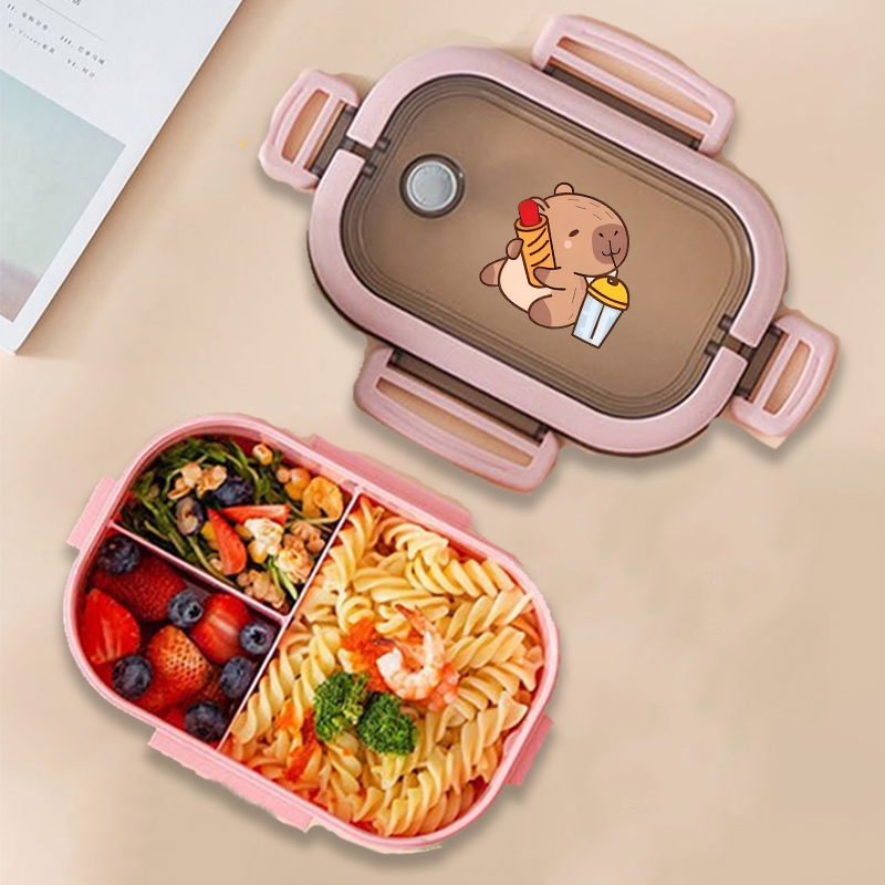 カピバラ弁当箱アニメ動物プリント食品保存容器子供学校ピクニッ - Kitchen Gadgets Wholesale のレビューと価格