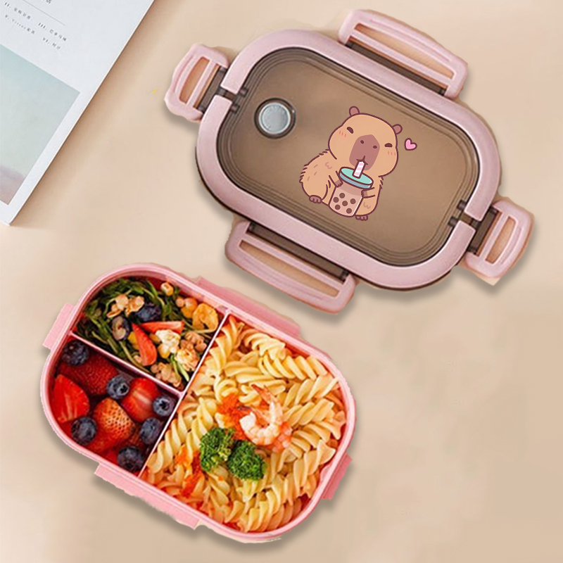 カピバラ弁当箱アニメ動物プリント食品保存容器子供学校ピクニッ - Kitchen Gadgets Wholesale のレビューと価格