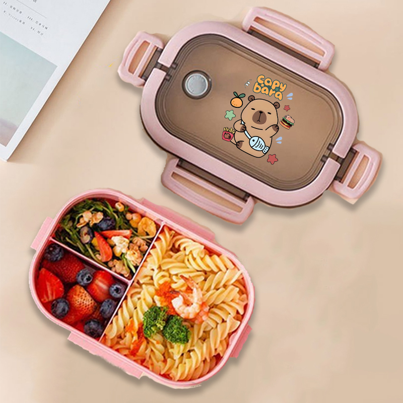 カピバラ弁当箱アニメ動物プリント食品保存容器子供学校ピクニッ - Kitchen Gadgets Wholesale のレビューと価格
