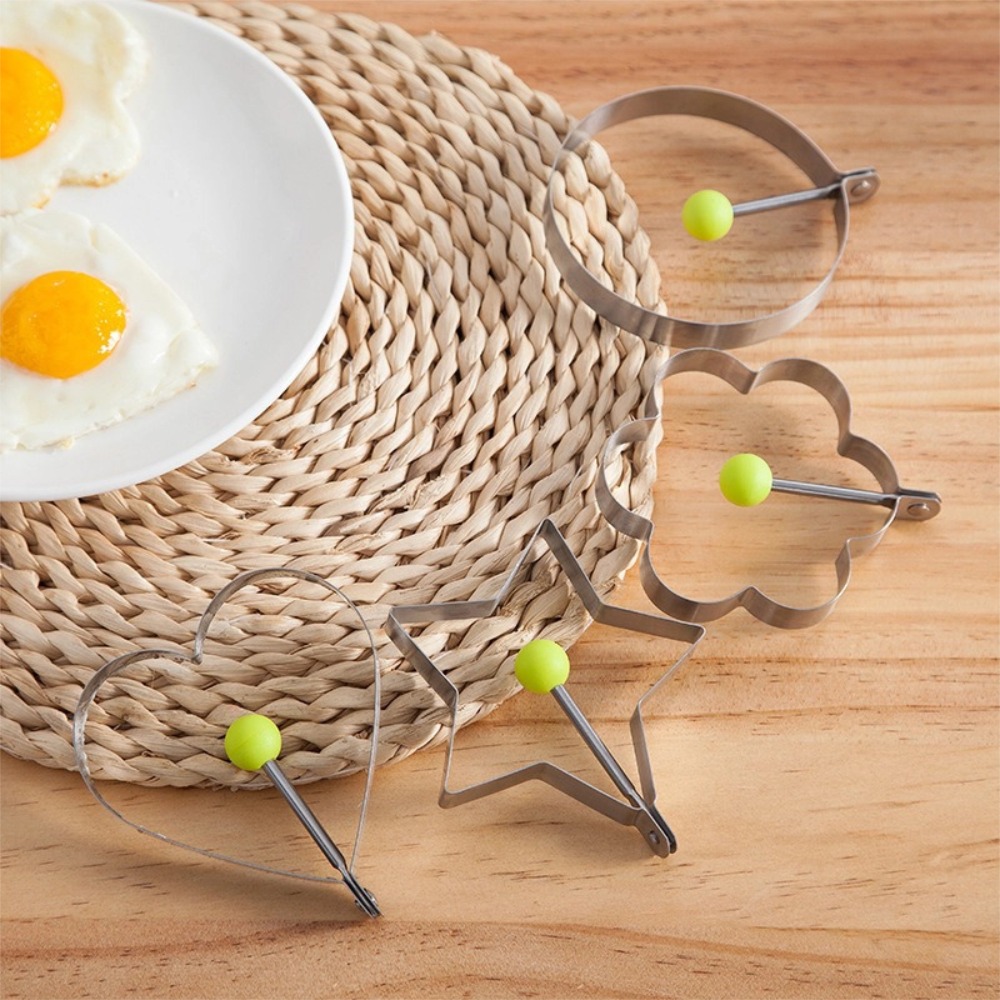熱売中！クリエイティブなステンレス製ハート型エッグリング型、 - Kitchen Gadgets For Kids のレビューと価格