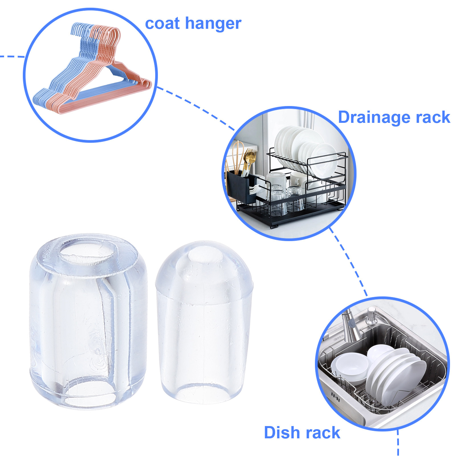 80 個キッチンシンクグリッドフィートプラスチック透明交換用 - Kitchen Gadgets Wholesale のレビューと価格