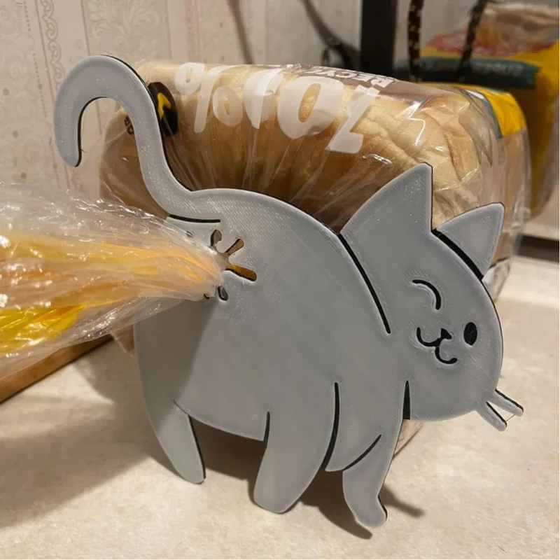 クリエイティブな3Dプリント猫のお尻型パンクリップ、面白いノ - Kitchen Gadgets For Kids のレビューと価格