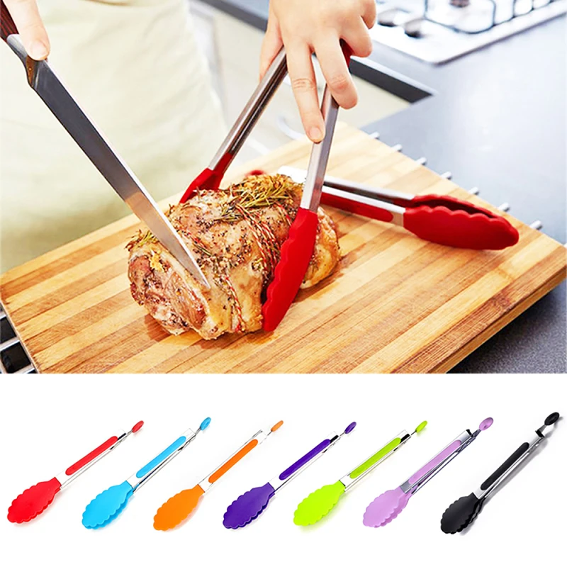 食品トングステンレス鋼キッチントングシリコーンナイロンノンス - Kitchen Gadgets List のレビューと価格