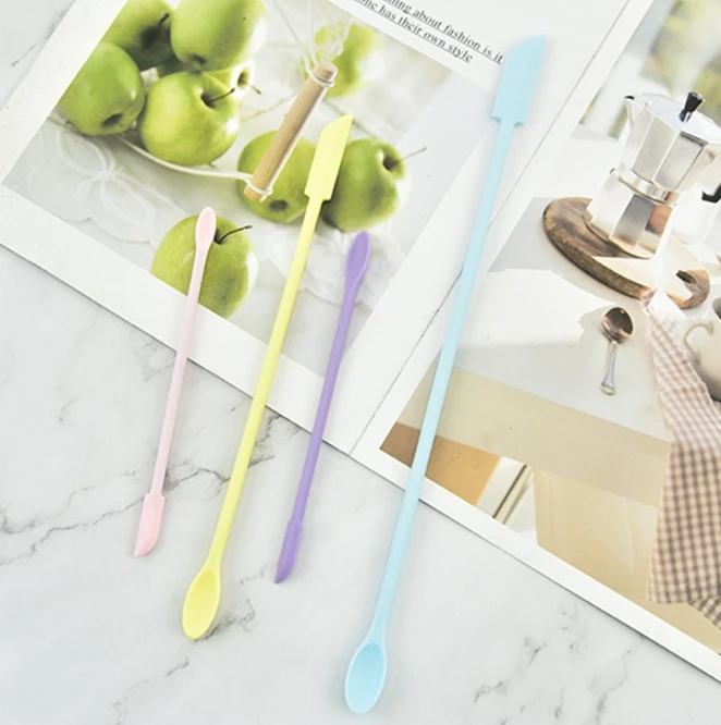 長い柄の耐熱シリコンスパチュラ,両端スクレーパーとスプーン, - Kitchen Gadgets Everyone Needs のレビューと価格