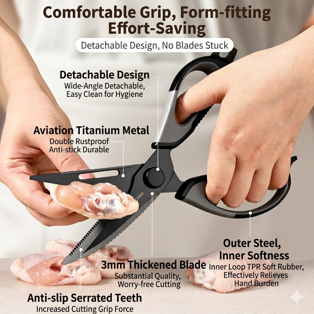 キッチンはさみ チタン製鶏骨はさみ 家庭用キッチンはさみ キ - Kitchen Gadgets Oxo のレビューと価格