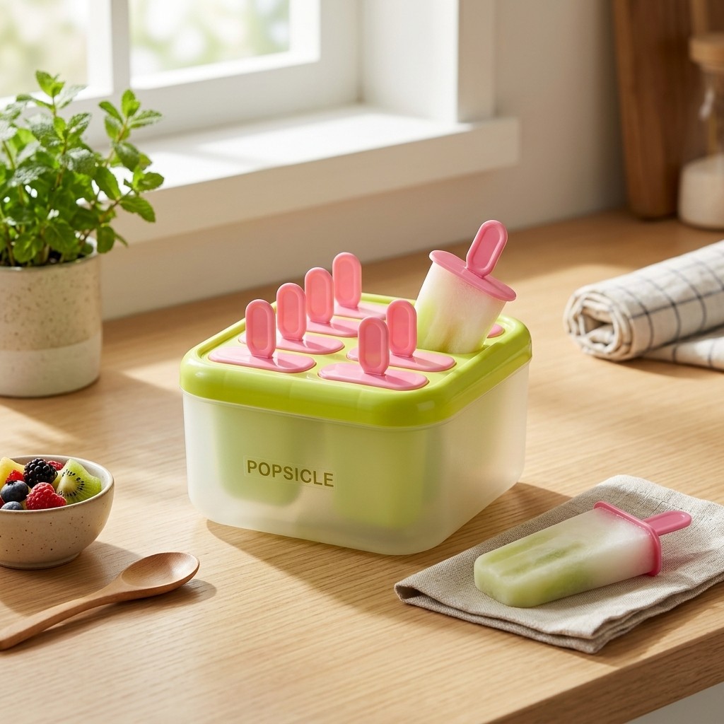 8グリッドプラスチック製アイスキャンディー型 再利用可能なア - Kitchen Gadgets For Kids のレビューと価格