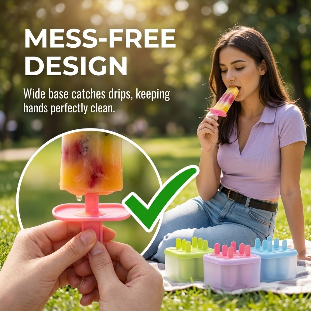 8グリッドプラスチック製アイスキャンディー型 再利用可能なア - Kitchen Gadgets For Kids のレビューと価格