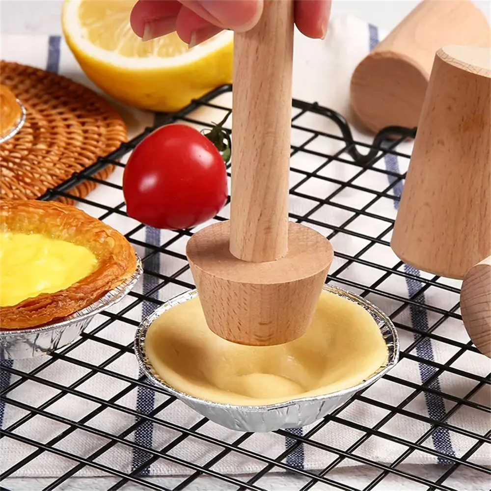 プレミアム木製エッグタルト型両面タルトタンパーペストリー型プ - Kitchen Gadgets Design のレビューと価格
