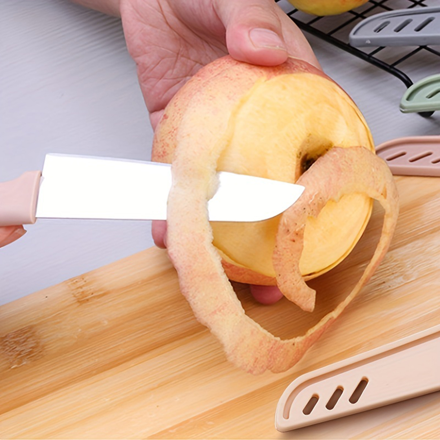 1PC キャンディー色のポータブルフルーツナイフ PP ステ - Kitchen Gadgets Design のレビューと価格