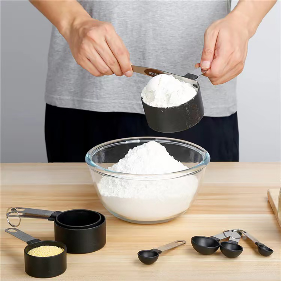 4 個/8 個プラスチック計量カップスプーンセットステンレス - Kitchen Gadgets Everyone Needs のレビューと価格