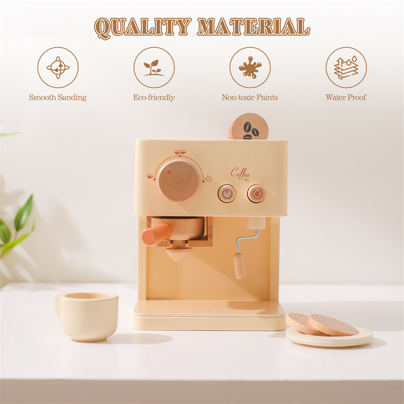 子供木製モンテッソーリおもちゃセット子供コーヒーマシンキッチ - Kitchen Gadgets For Kids のレビューと価格